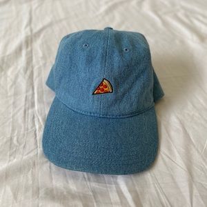 Denim Ball Cap w/ Pizza Slice Embroidery